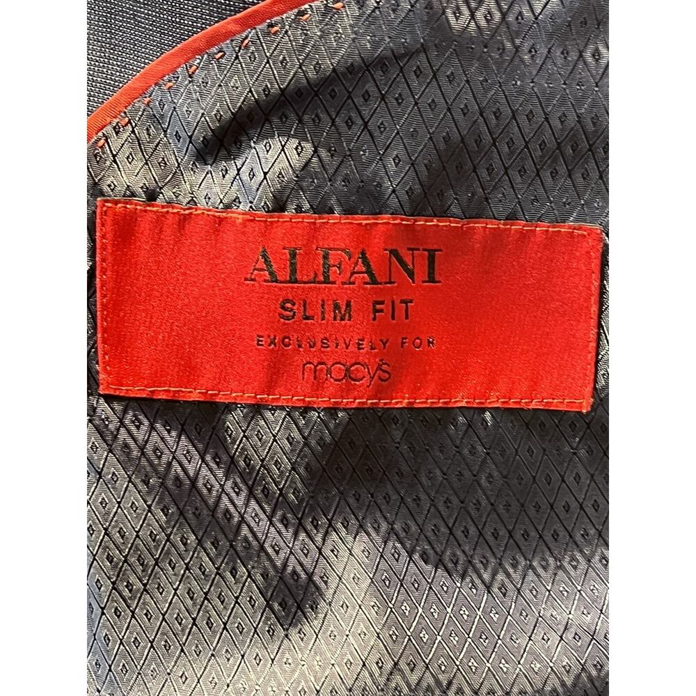 Alfani 40-42R Slim Royal Cobalt Blue Nailhead Casual Blazer Sport Suit Jacket - Picture 14 of 16